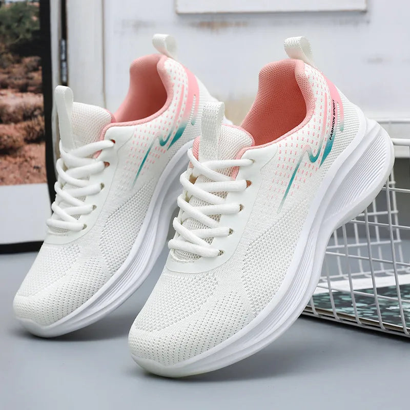 Breathable Lace-up Running Shoe