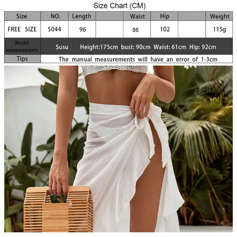 Sexy Style Women Solid Pareo Beach Bikini Cover Up