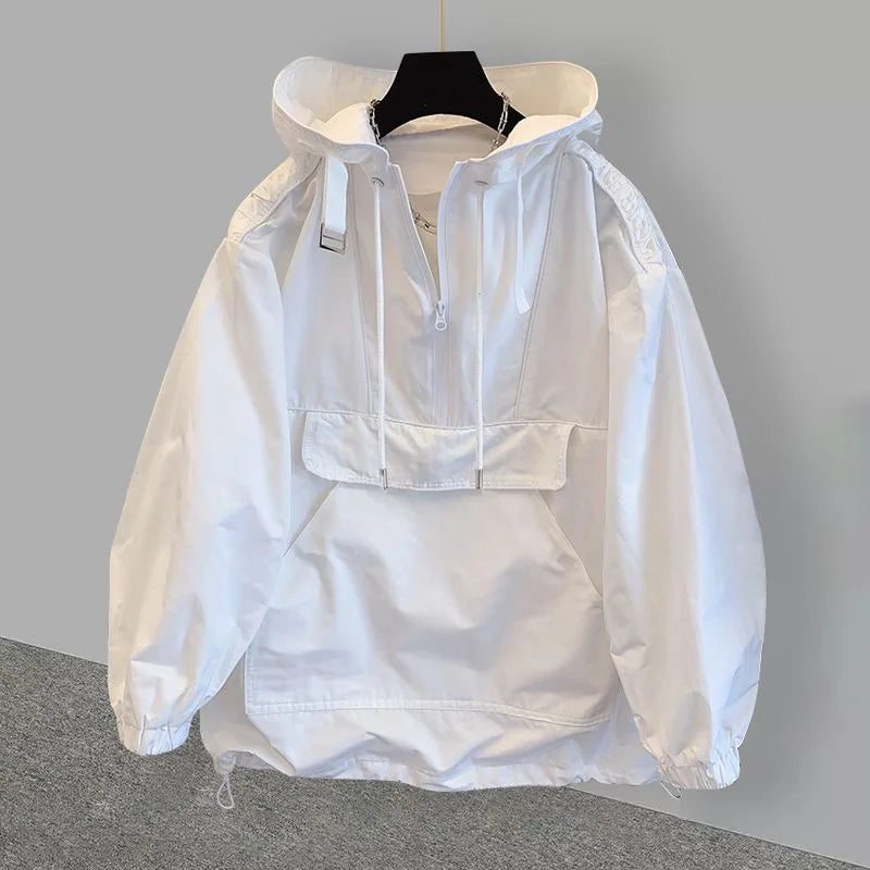 Korean Golf Clothing Trend Hooded Windproof Coat