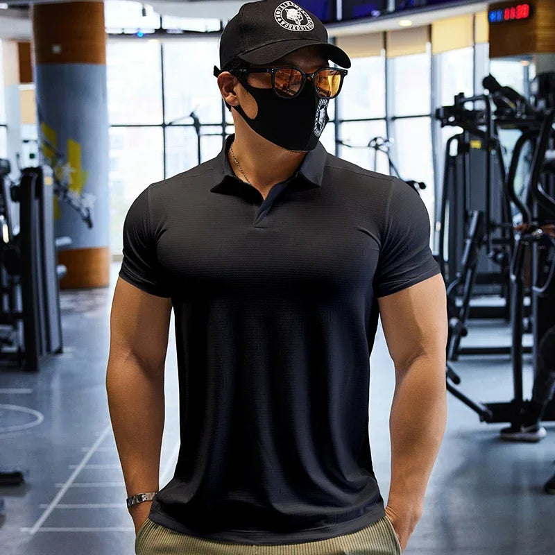Men Dry Fit Compression Sweatshirt Man Short Sleeve