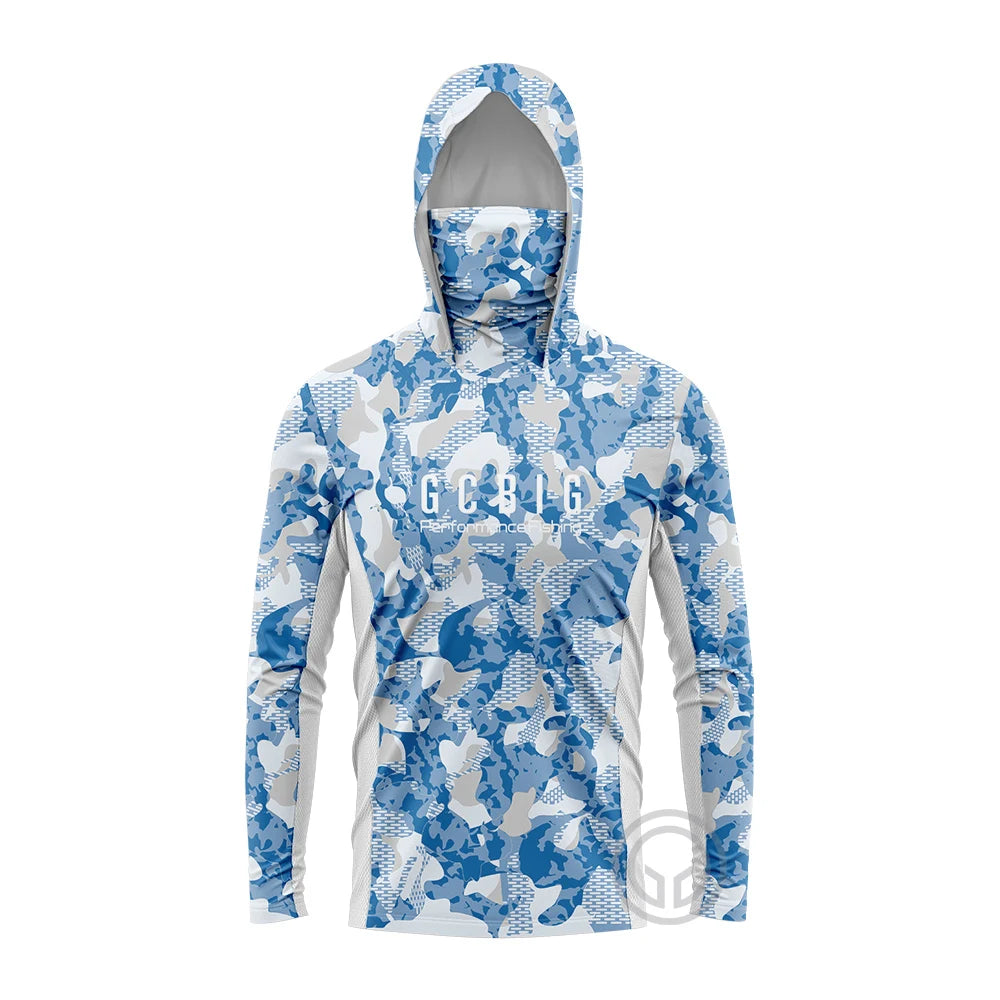 GCBIG Fishing Wear Long Sleeve Hooded Fishing Shirt