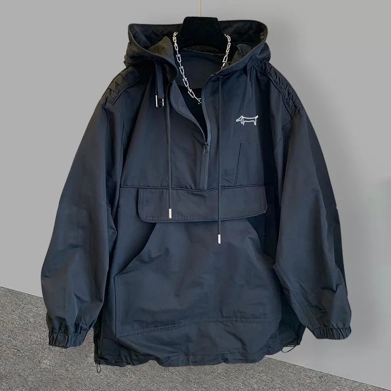 Korean Golf Clothing Trend Hooded Windproof Coat