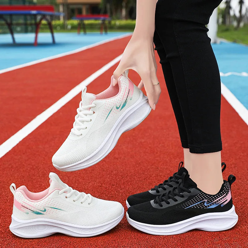 Breathable Lace-up Running Shoe
