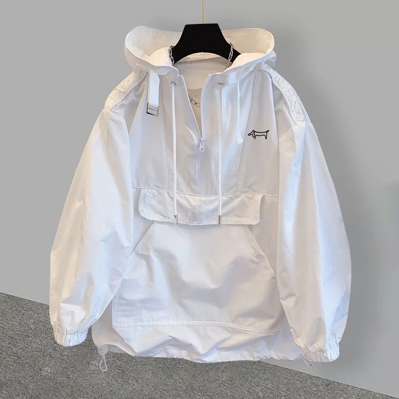 Korean Golf Clothing Trend Hooded Windproof Coat