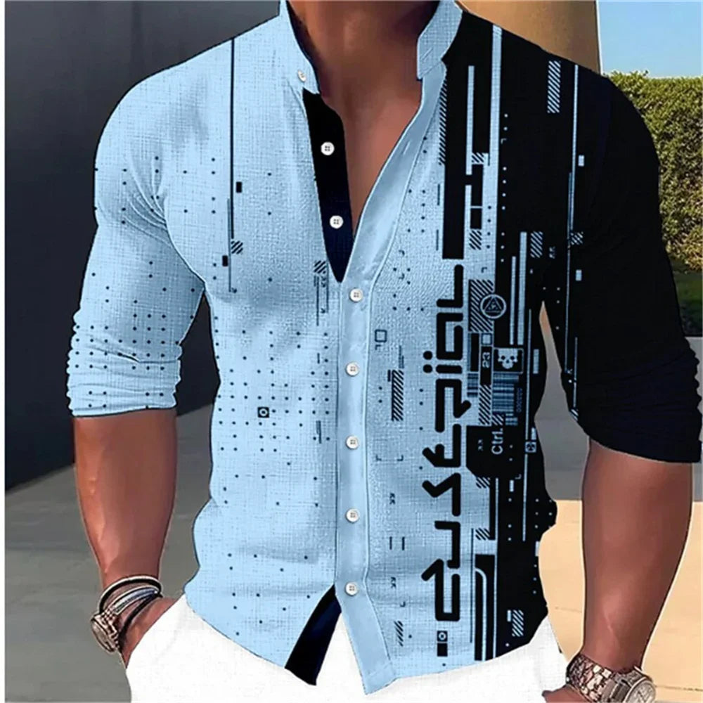 New Fashion Standing Collar Men's Creative