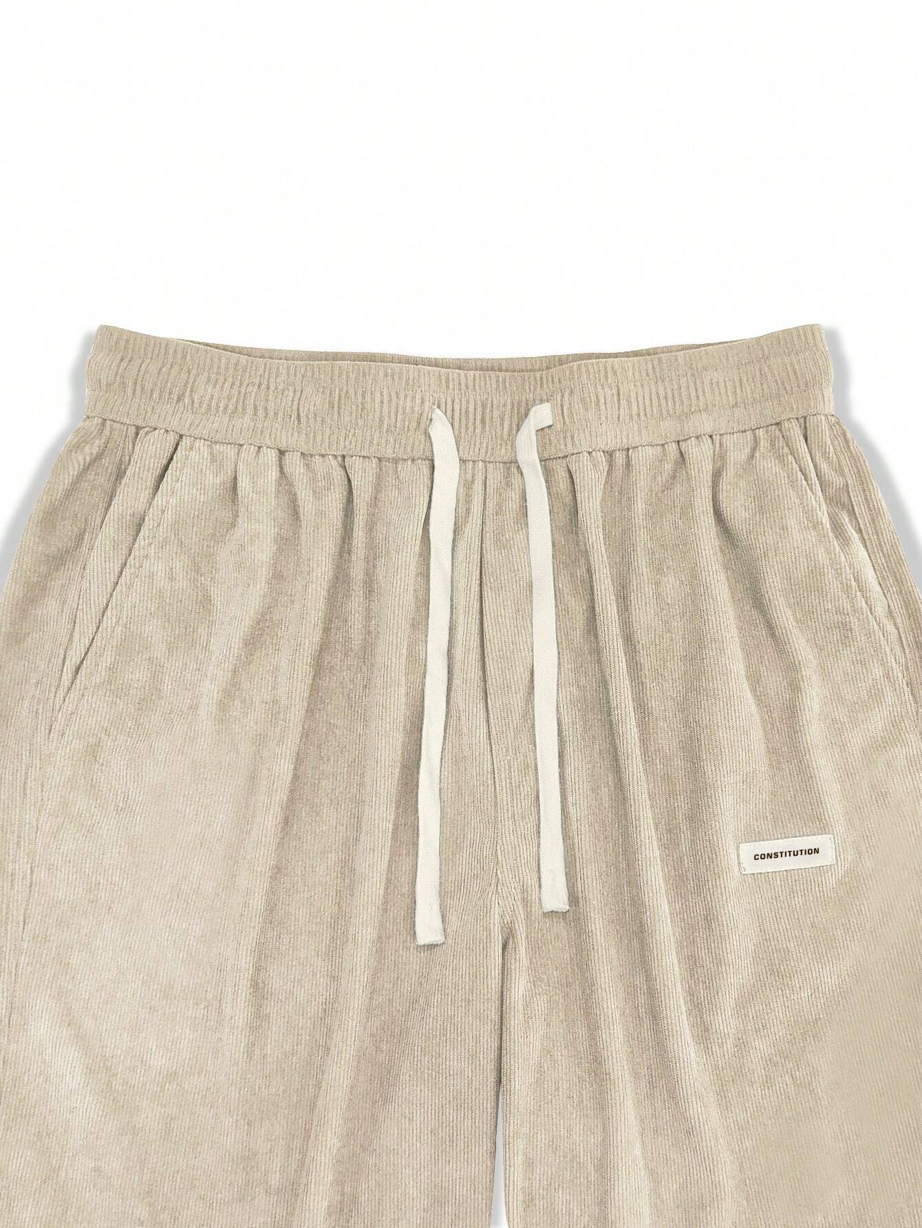 Manfinity Losse pasvorm Heren Corduroy Broeken Met Schuine zakken