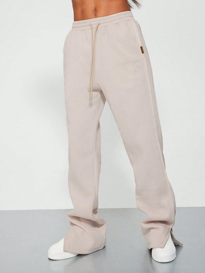 SUMWON WOMEN Flare Fit joggingbroek met zijsplit