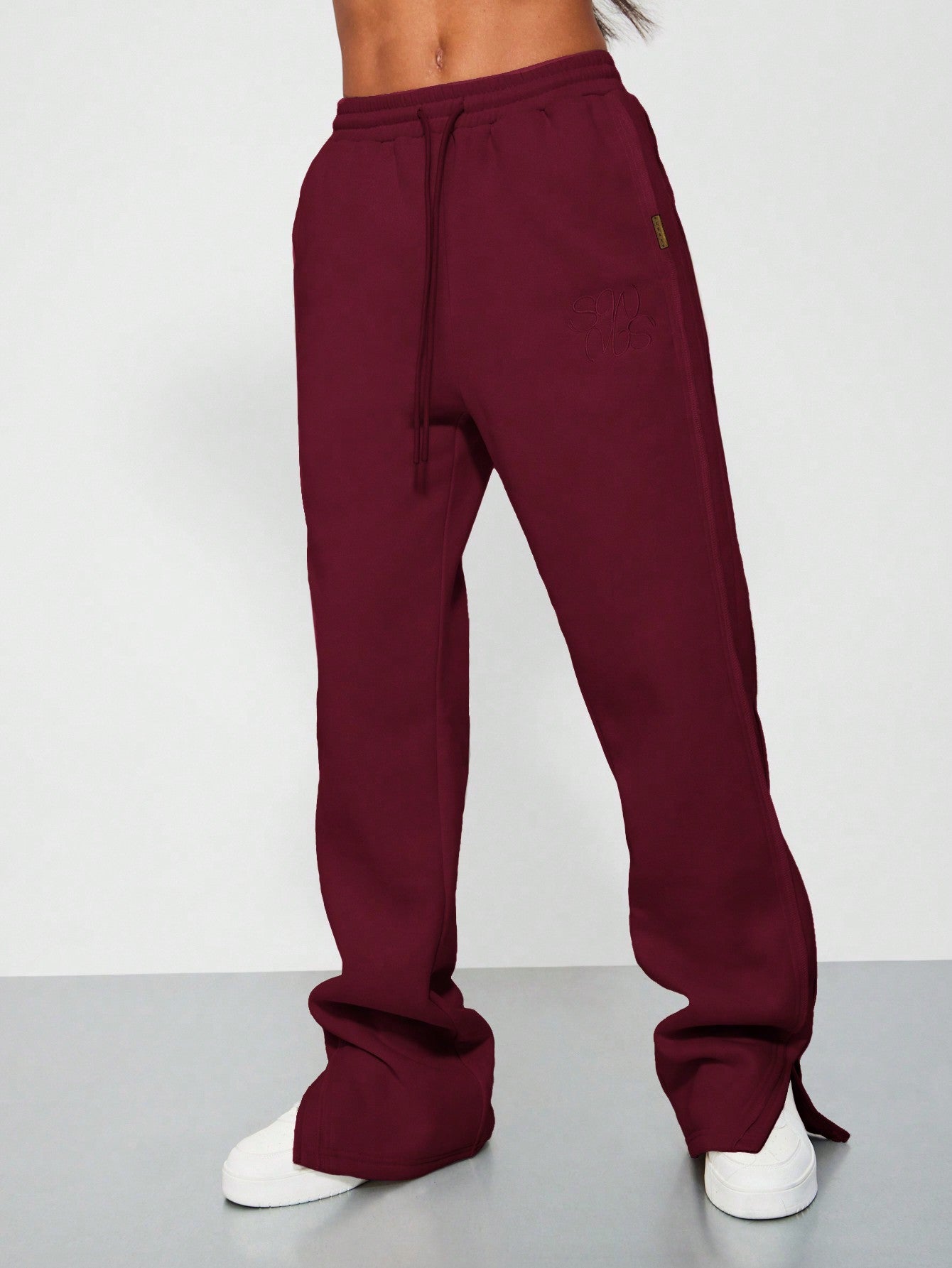 SUMWON WOMEN Flare Fit joggingbroek met zijsplit