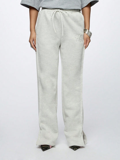 SUMWON WOMEN Flare Fit joggingbroek met zijsplit