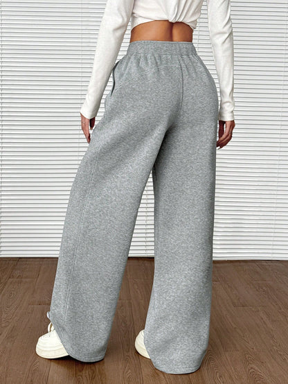 SHEIN EZwear Dames effen kleur elastische taille losse casual joggingbroek