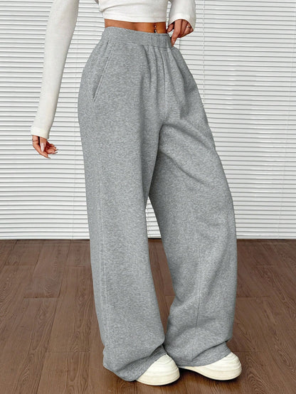 SHEIN EZwear Dames effen kleur elastische taille losse casual joggingbroek