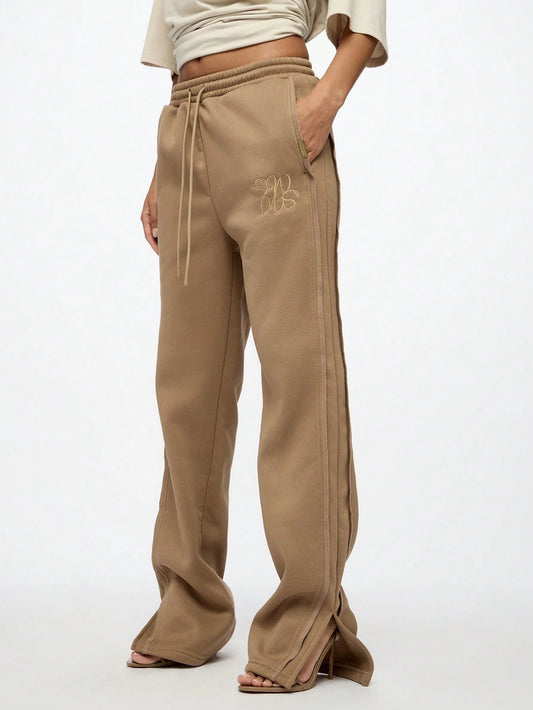 SUMWON WOMEN Flare Fit joggingbroek met zijsplit