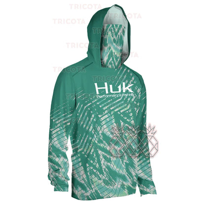 HUK Shirts Men Hooded Mask Fish Tops Wear