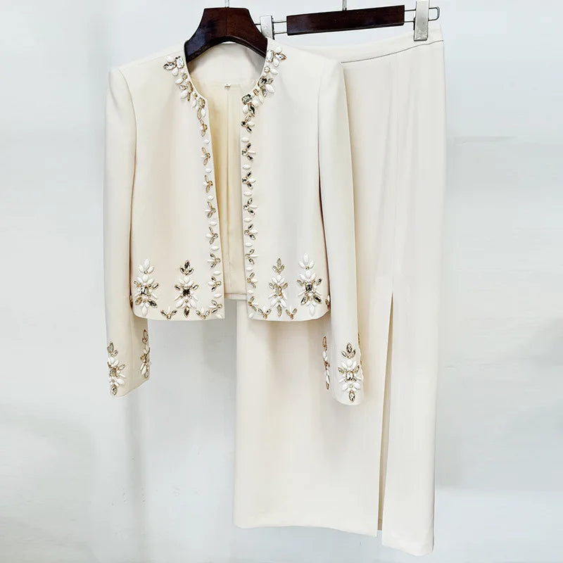 Luxury Beading Crystal Cardigan Jacket