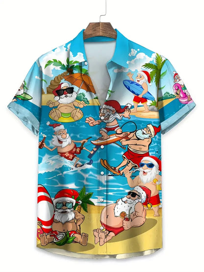 2025 shirt men's casual loose short sleeved