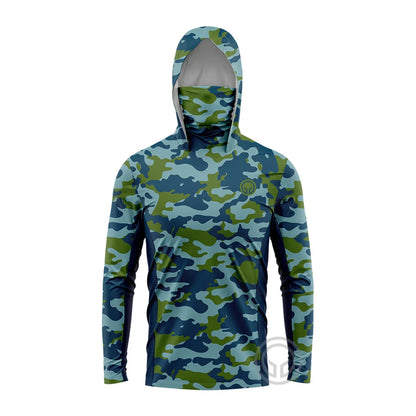 GCBIG Fishing Wear Long Sleeve Hooded Fishing Shirt