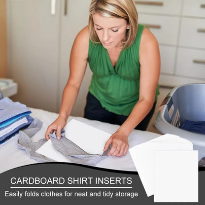 30Pcs White Rectangle Shirt Inserts 11.4x9.4inch Foldable