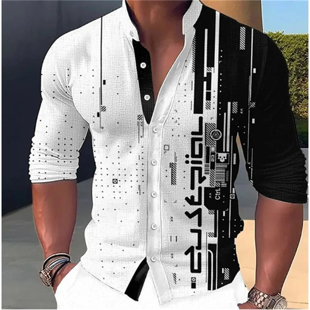 New Fashion Standing Collar Men's Creative