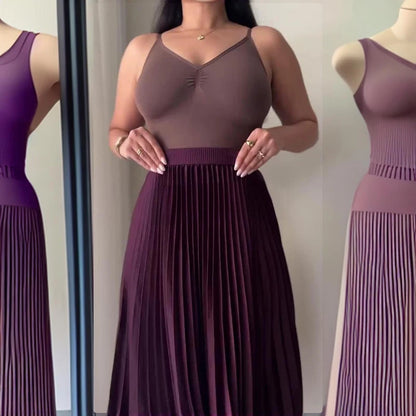 Elegant Commuting Solid Color Suit Sexy Sleeveless
