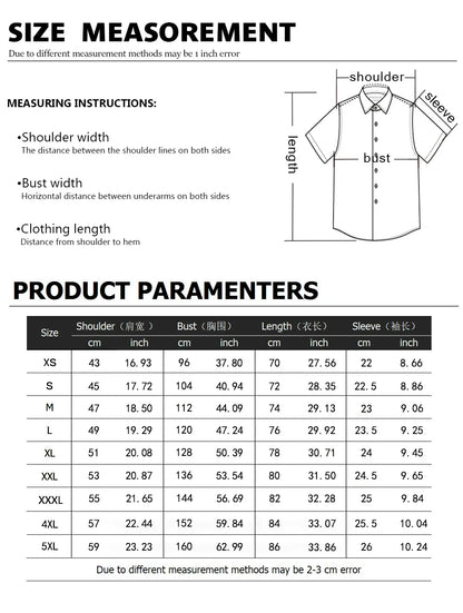 2025 shirt men's casual loose short sleeved
