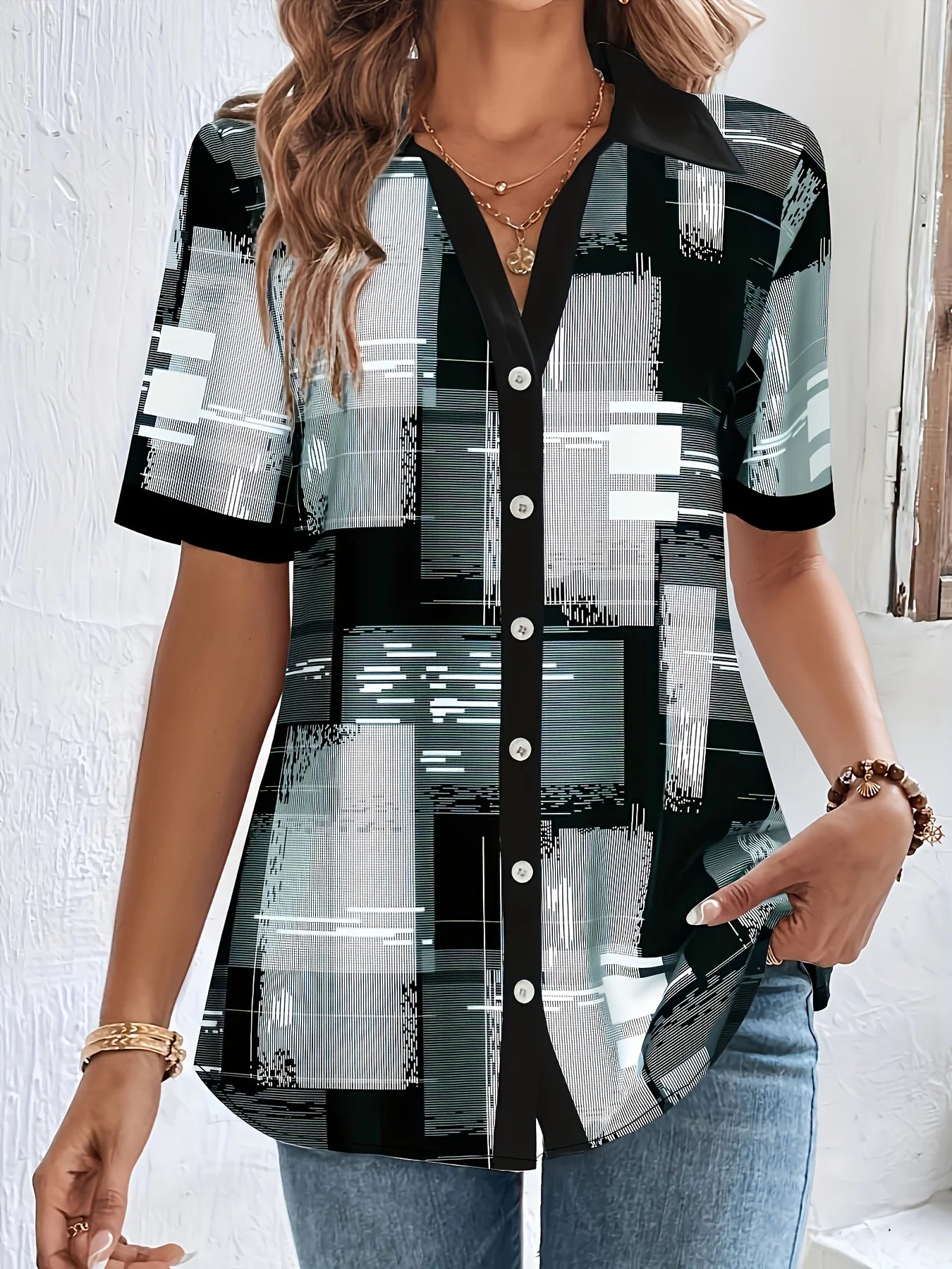 Women's Plus Size Shirt Summer Chic Elegant