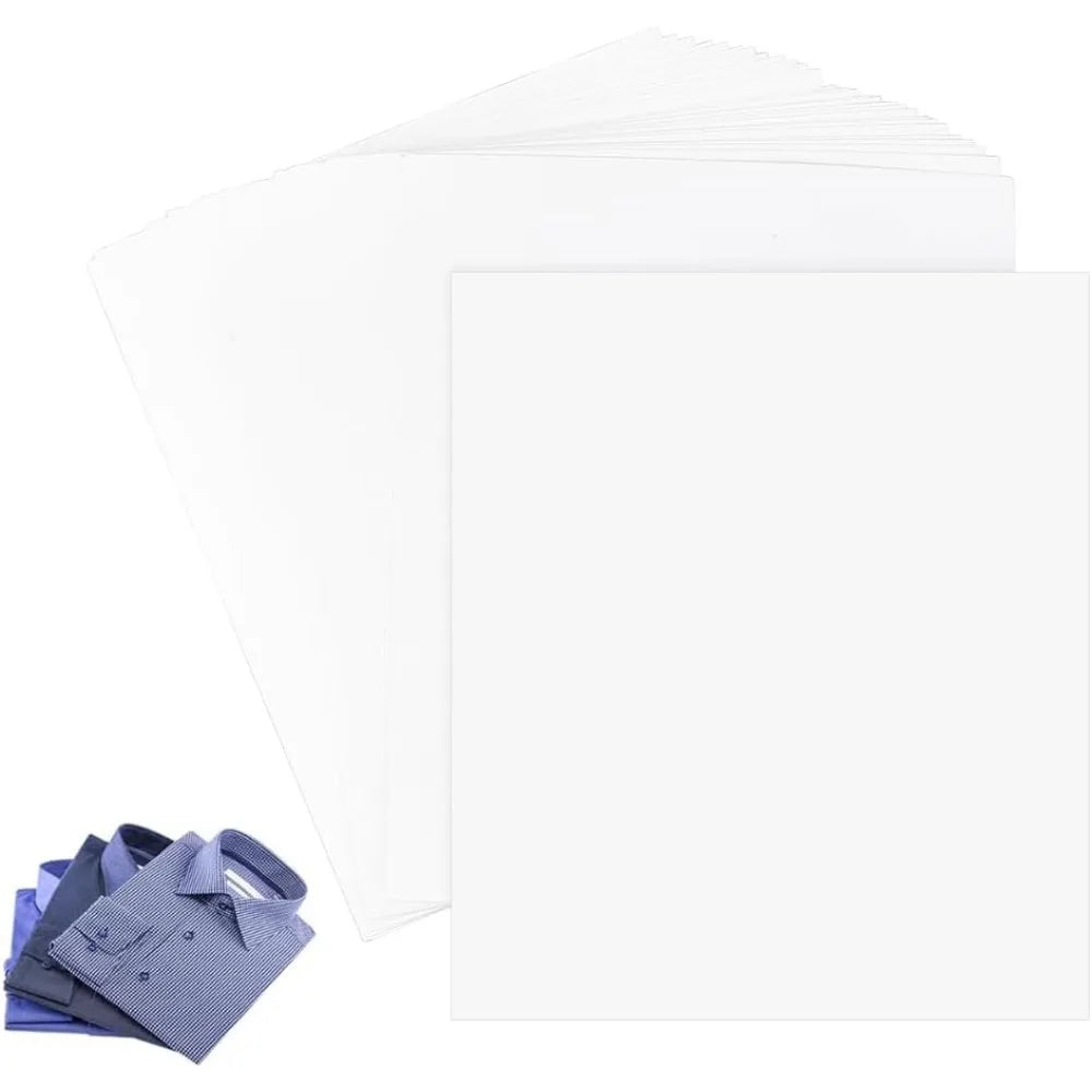 30Pcs White Rectangle Shirt Inserts 11.4x9.4inch Foldable