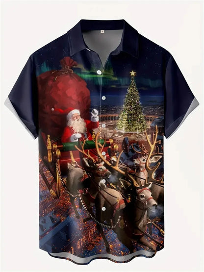 2025 shirt men's casual loose short sleeved