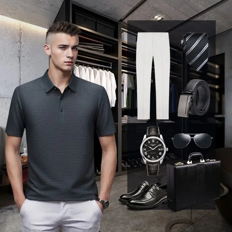 Men's Summer Ice Silk T-Shirt, Running T-shirt