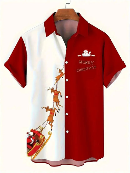 2025 shirt men's casual loose short sleeved