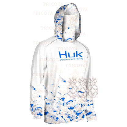 HUK Shirts Men Hooded Mask Fish Tops Wear