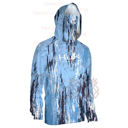 HUK Shirts Men Hooded Mask Fish Tops Wear