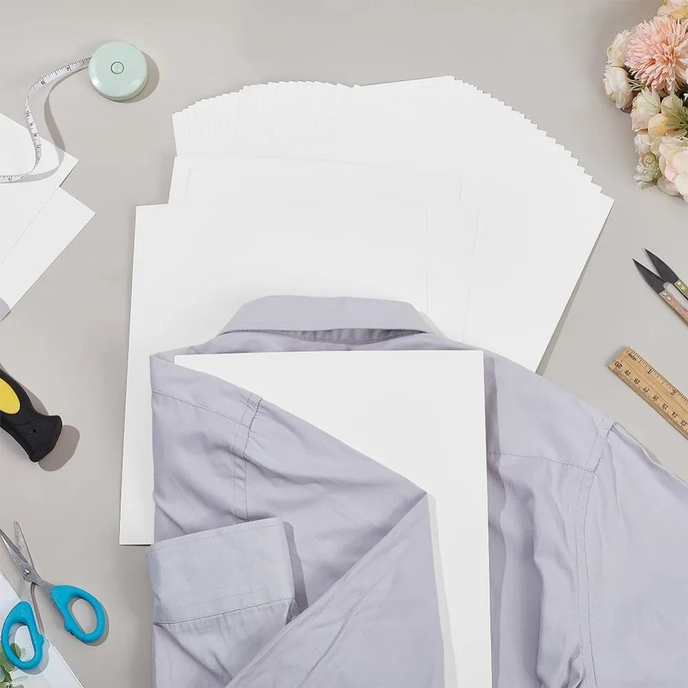 30Pcs White Rectangle Shirt Inserts 11.4x9.4inch Foldable