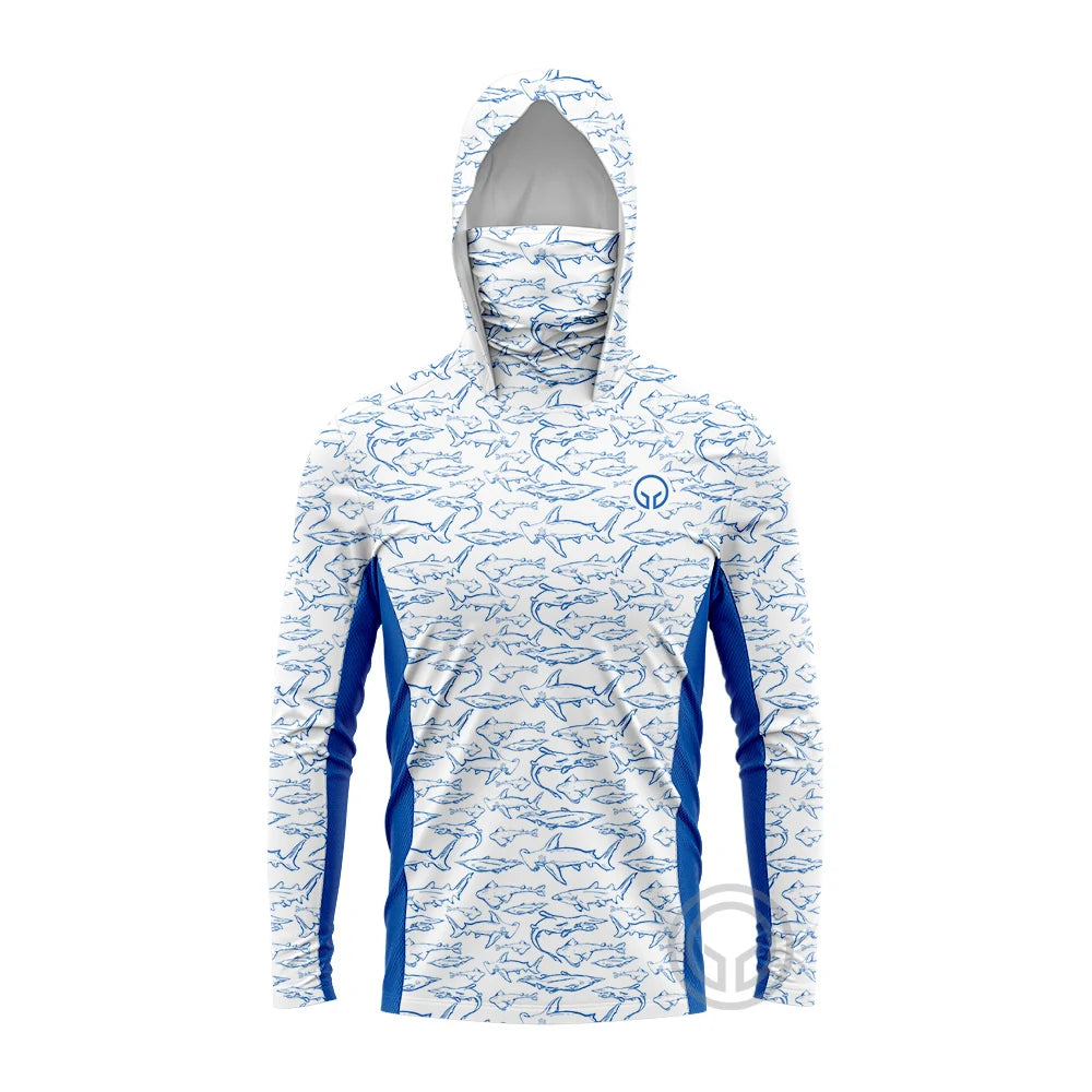 GCBIG Fishing Wear Long Sleeve Hooded Fishing Shirt