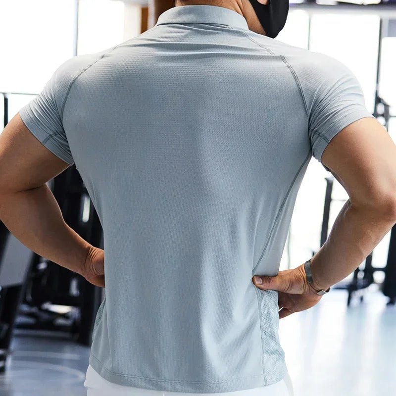 Men Dry Fit Compression Sweatshirt Man Short Sleeve