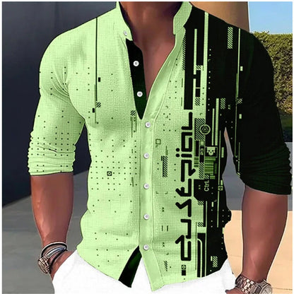 New Fashion Standing Collar Men's Creative