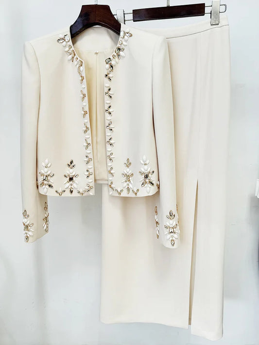 Luxury Beading Crystal Cardigan Jacket